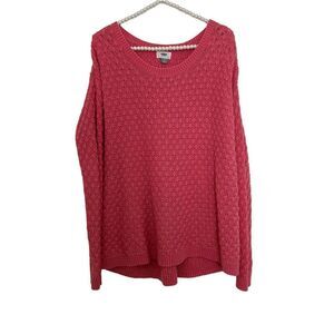 Old Navy Pink Long Sleeve Knit Pullover Sweater Women’s Size Medium